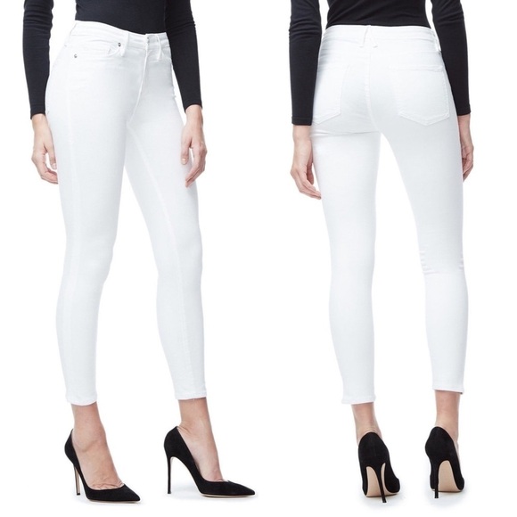 GOOD AMERICAN  GOOD LEGS CROP In White Size 8/29 - Picture 1 of 12